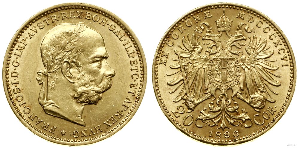 Austria, 20 koron, 1896