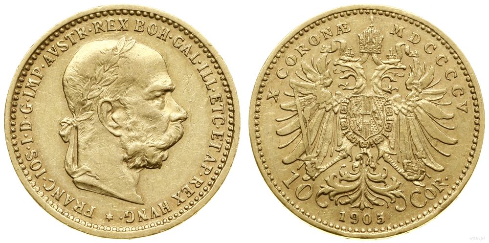 Austria, 10 koron, 1905