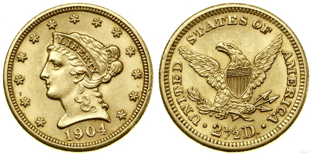 Stany Zjednoczone Ameryki (USA), 2 1/2 dolara, 1904