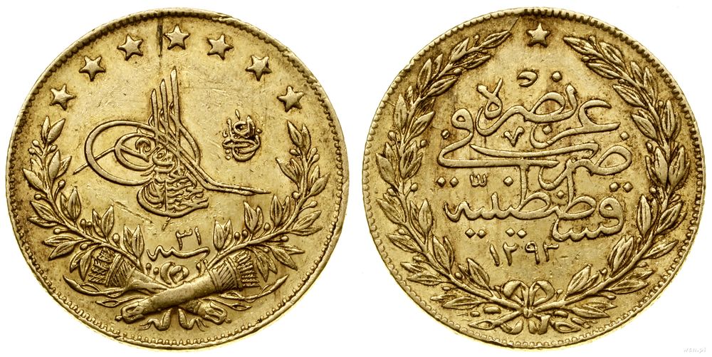 Turcja, 100 kurush, AH1293+31 (1905)