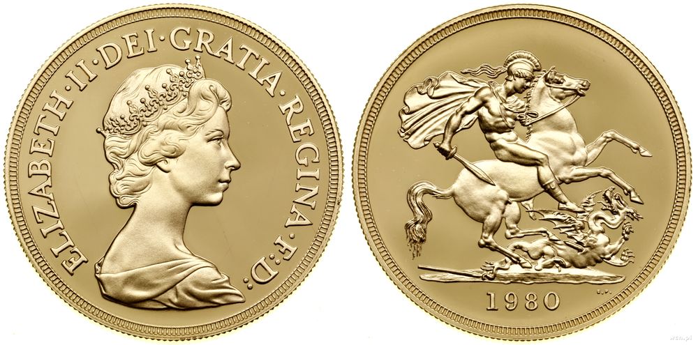 Wielka Brytania, 5 funtów (5 sovereign), 1980