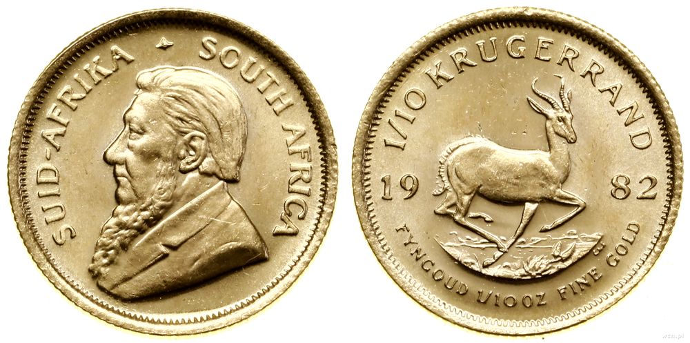 Republika Południowej Afryki, 1/10 krugerranda = 1/10 uncji, 1982