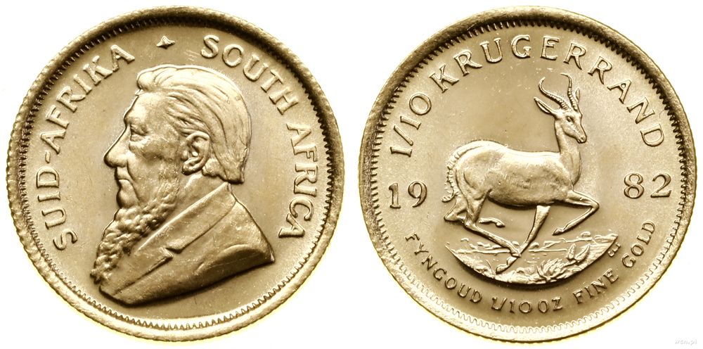 Republika Południowej Afryki, 1/10 krugerranda = 1/10 uncji, 1982