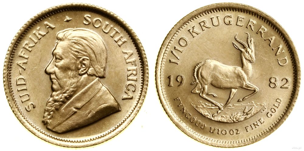 Republika Południowej Afryki, 1/10 krugerranda = 1/10 uncji, 1982