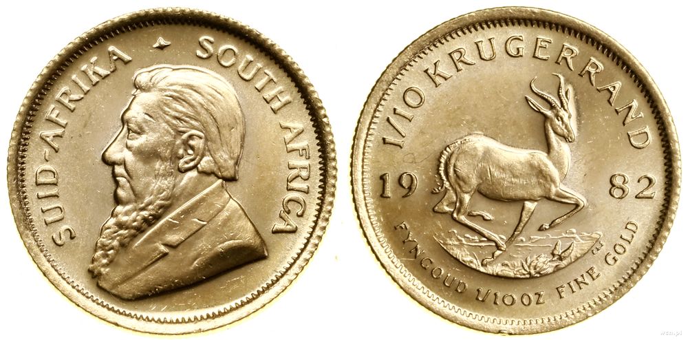 Republika Południowej Afryki, 1/10 krugerranda = 1/10 uncji, 1982