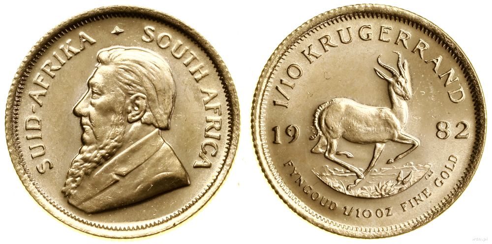 Republika Południowej Afryki, 1/10 krugerranda = 1/10 uncji, 1982