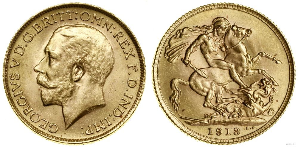 Wielka Brytania, 1 funt (1 sovereign), 1913