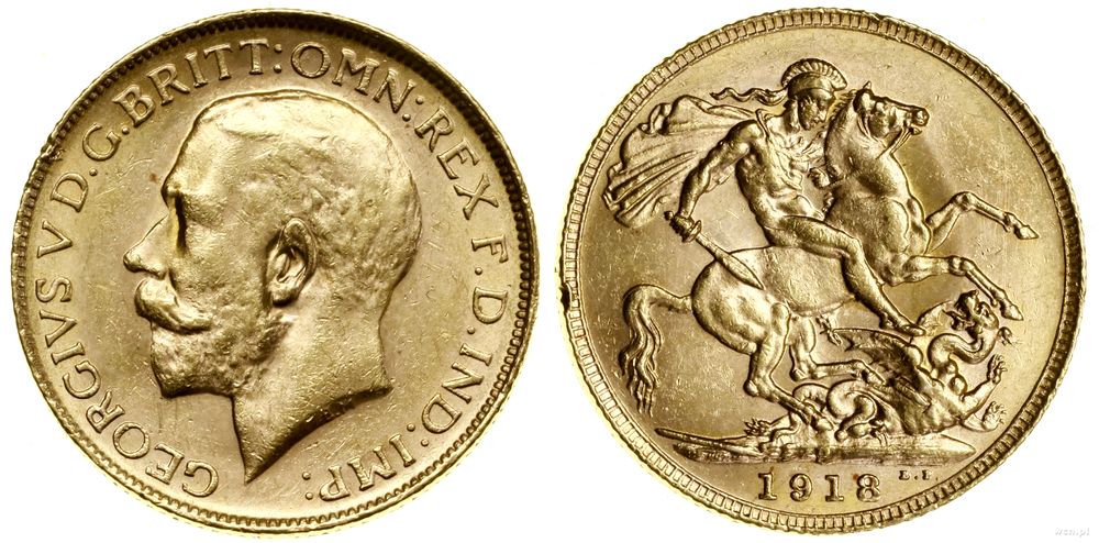 Australia, 1 funt (1 sovereign), 1918 P