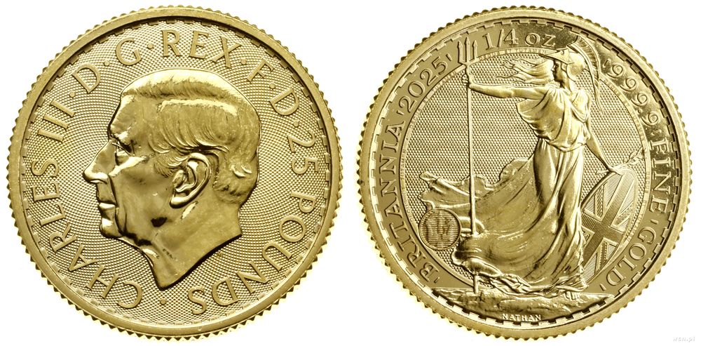Wielka Brytania, 25 funtów = 1/4 uncji, 2025