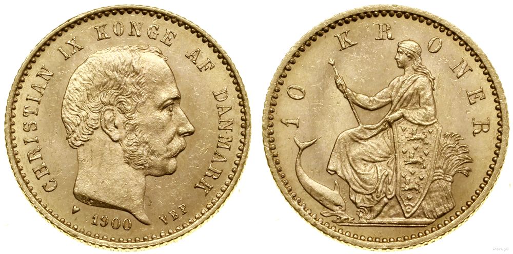 Dania, 10 koron, 1900 VBP