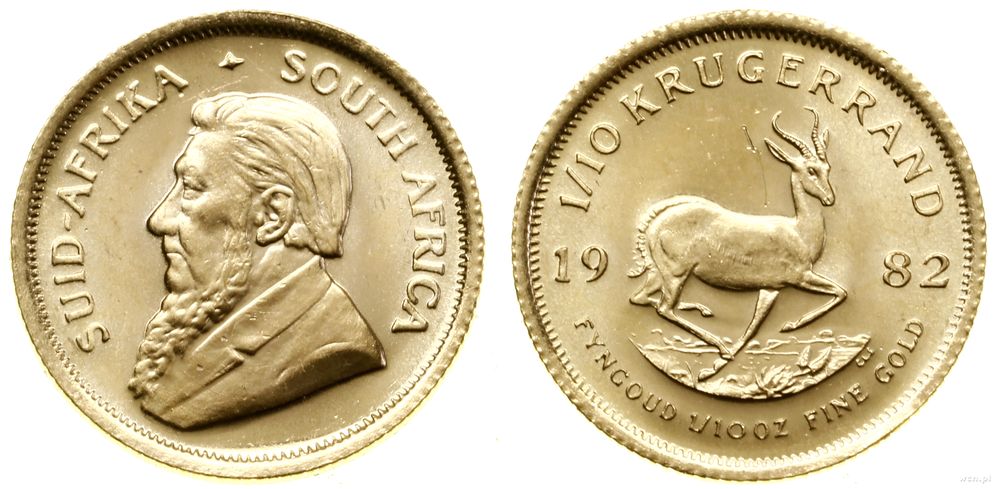 Republika Południowej Afryki, 1/10 krugerranda = 1/10 uncji, 1982