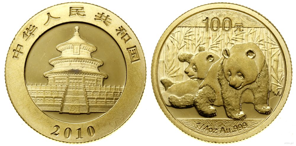 Chiny, 100 yuanów = 1/4 uncji, 2010