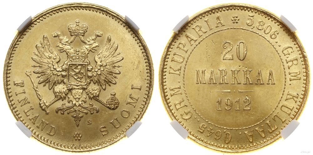 Finlandia, 20 markkaa, 1912 S