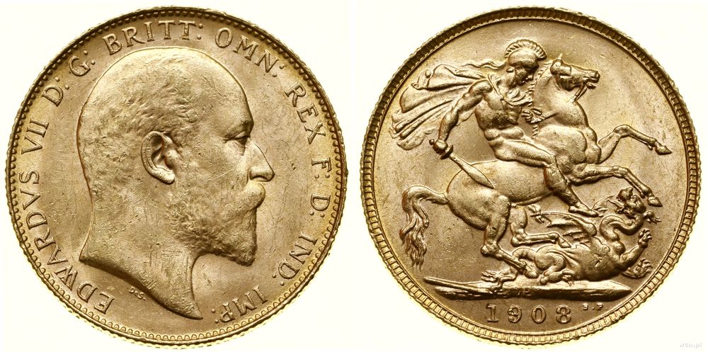 Australia, 1 funt (1 sovereign), 1908 P