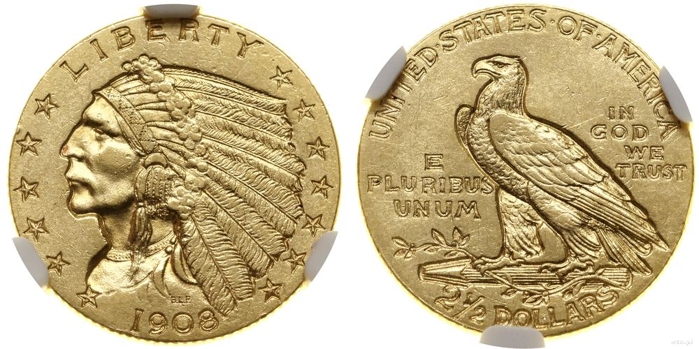 Stany Zjednoczone Ameryki (USA), 2 1/2 dolara, 1908