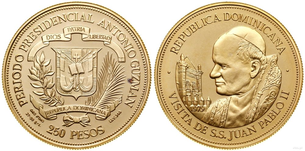 Dominikana, 250 peso, 1979