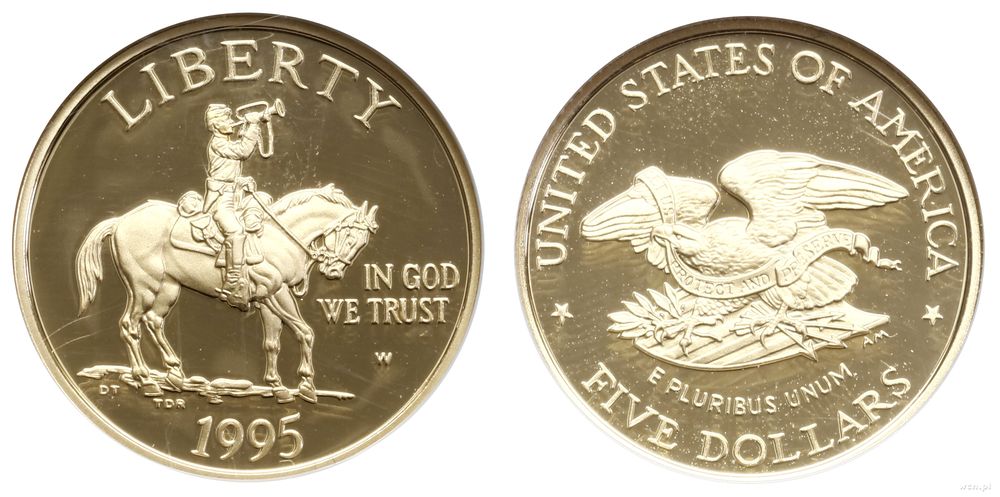 Stany Zjednoczone Ameryki (USA), 5 dolarów, 1995 W
