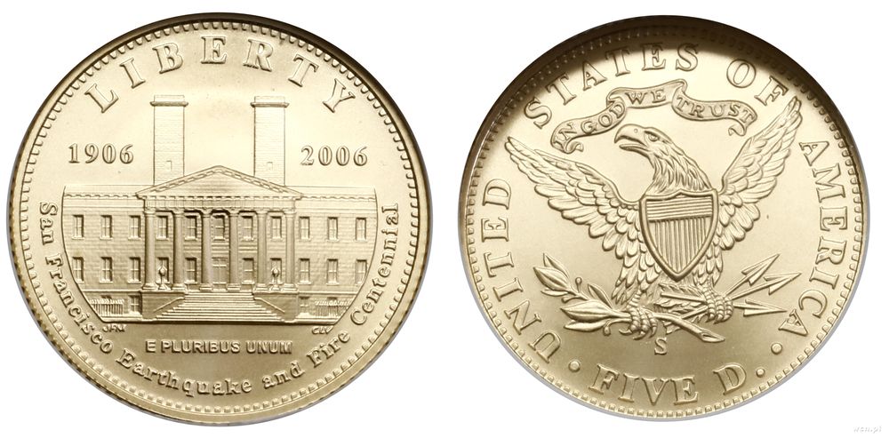 Stany Zjednoczone Ameryki (USA), 5 dolarów, 2006 S