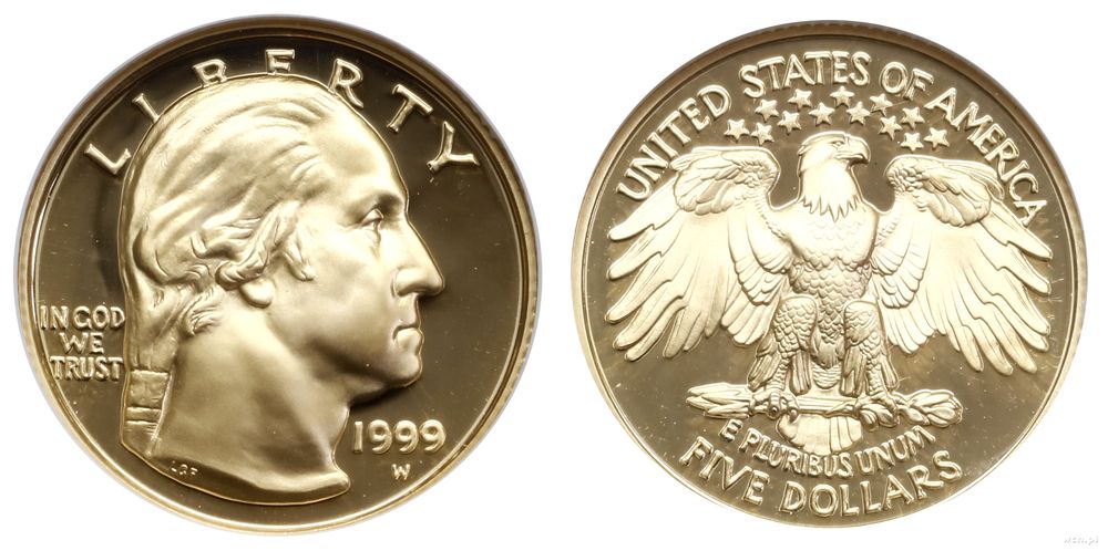 Stany Zjednoczone Ameryki (USA), 5 dolarów, 1999 W