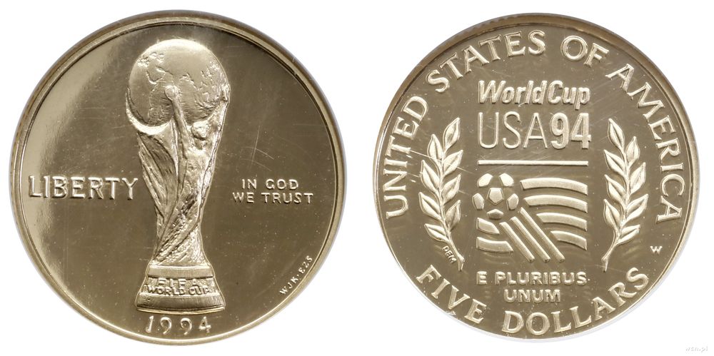 Stany Zjednoczone Ameryki (USA), 5 dolarów, 1994 W