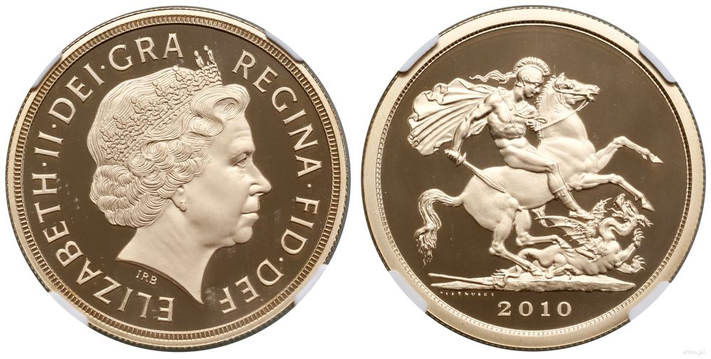 Wielka Brytania, 5 funtów (5 sovereigns), 2010