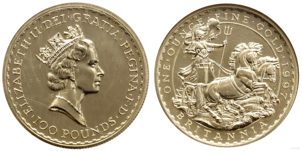 Wielka Brytania, 100 funtów = 1 uncja, 1997