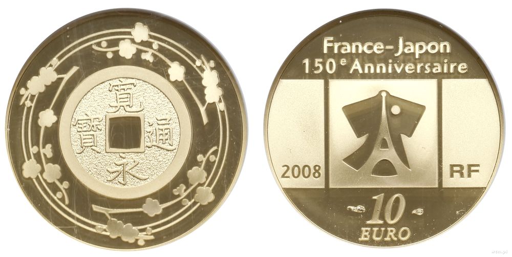Francja, 10 euro = 1/4 uncji, 2008