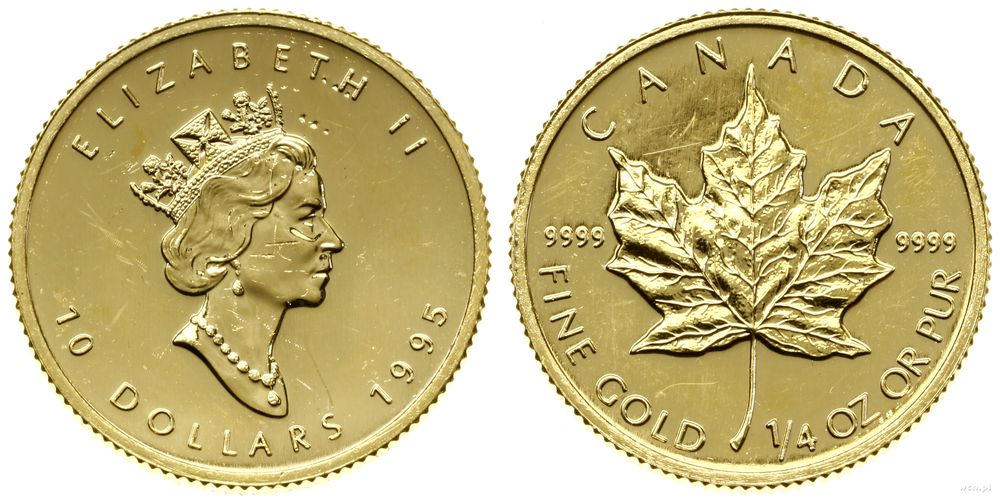 Kanada, 10 dolarów = 1/4 uncji, 1995