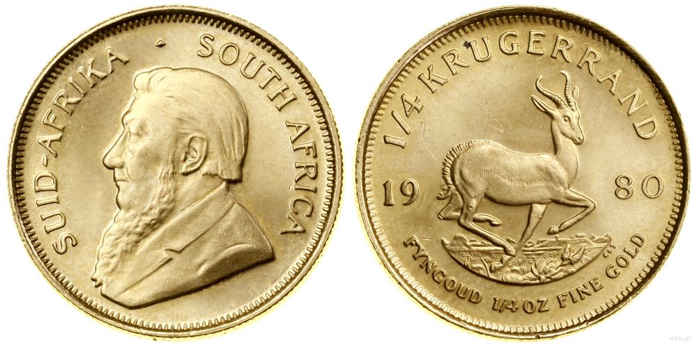 Republika Południowej Afryki, 1/4 krugerranda = 1/4 uncji, 1980