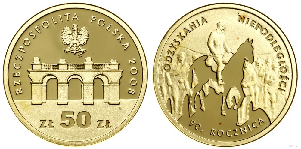 Polska, 50 złotych (1/10 uncji), 2008