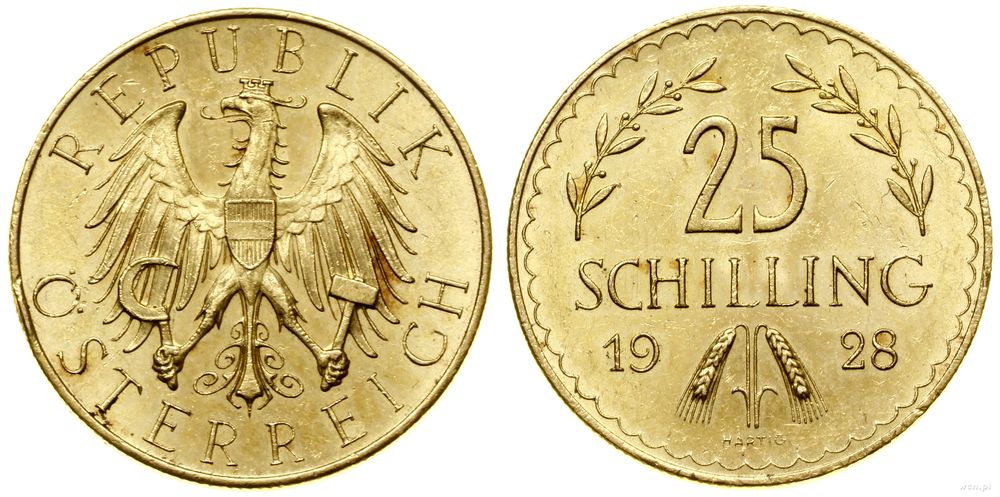 Austria, 25 szylingów, 1928