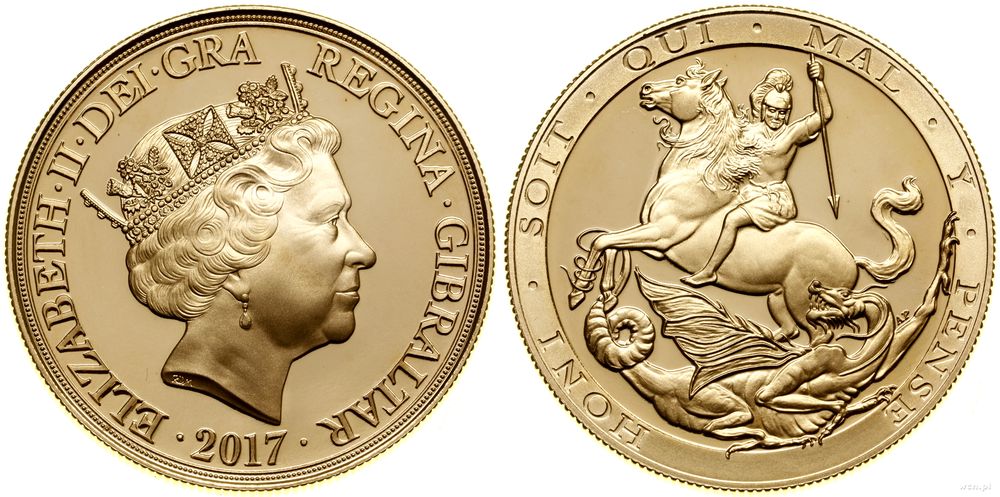 Gibraltar, 5 funtów (5 sovereign), 2017