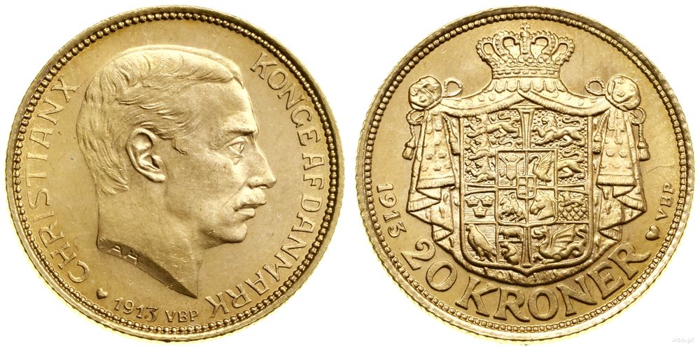 Dania, 20 koron, 1913 VBP