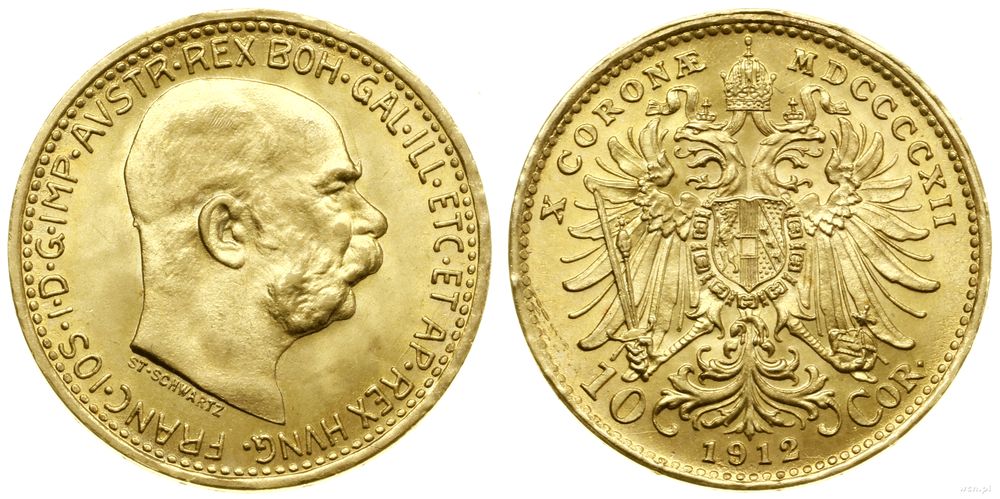 Austria, 10 koron, 1912