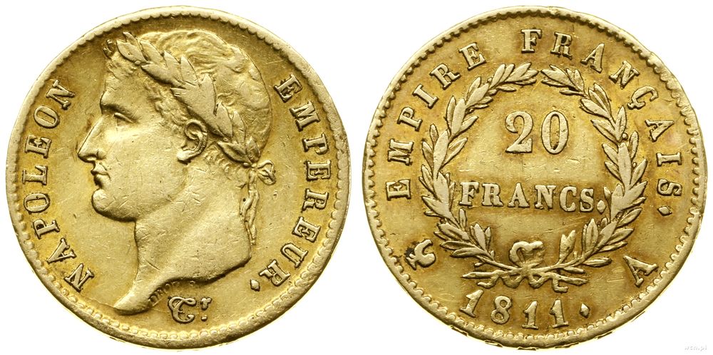 Francja, 20 franków, 1811 A