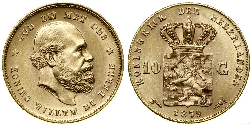 Niderlandy, 10 guldenów, 1879