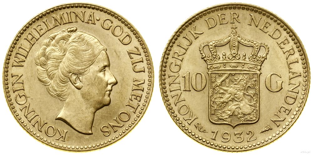 Niderlandy, 10 guldenów, 1932
