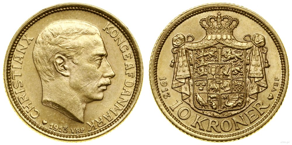 Dania, 10 koron, 1913 VBP