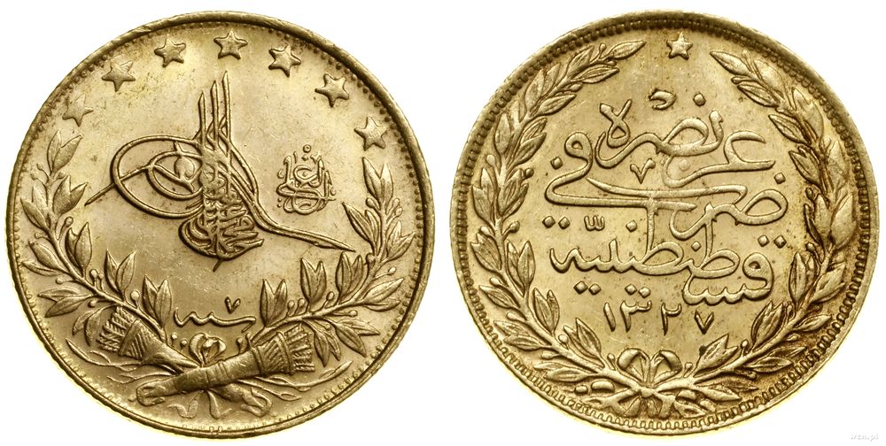 Turcja, 100 kurush, AH1327+7 (1915)
