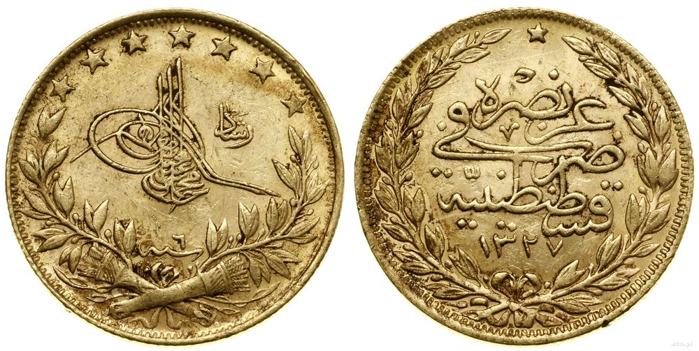 Turcja, 100 kurush, AH1327+6 (1914)