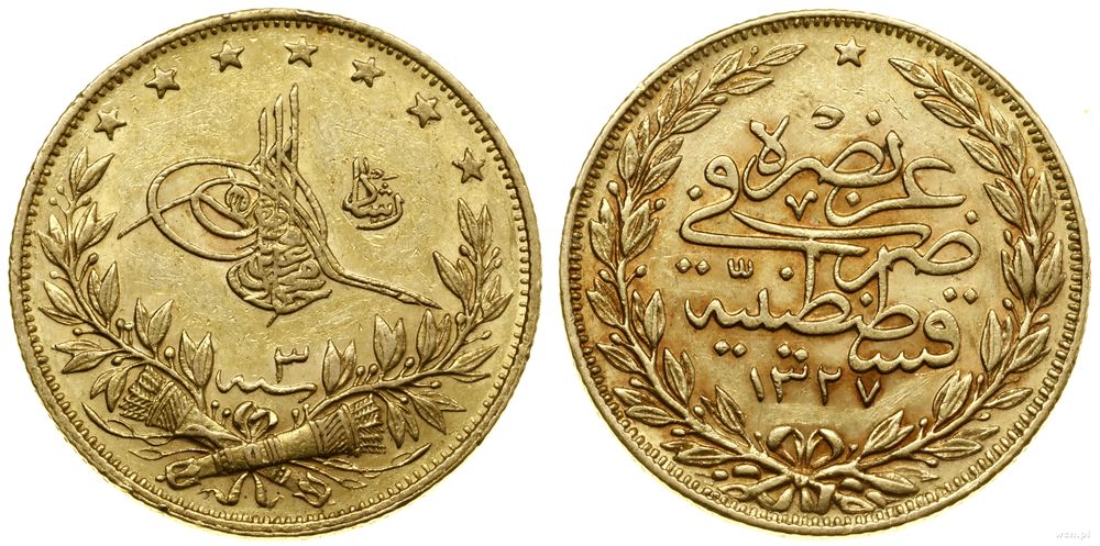 Turcja, 100 kurush, AH1327+3 (1911)