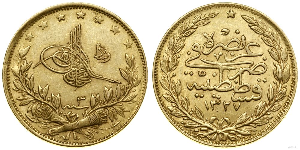 Turcja, 100 kurush, AH1327+3 (1911)