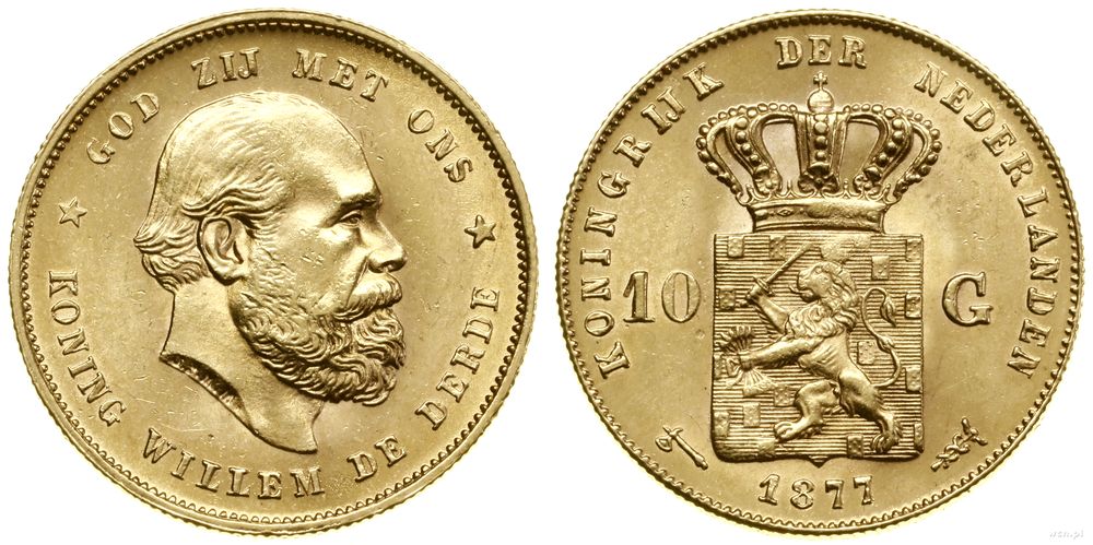 Niderlandy, 10 guldenów, 1877
