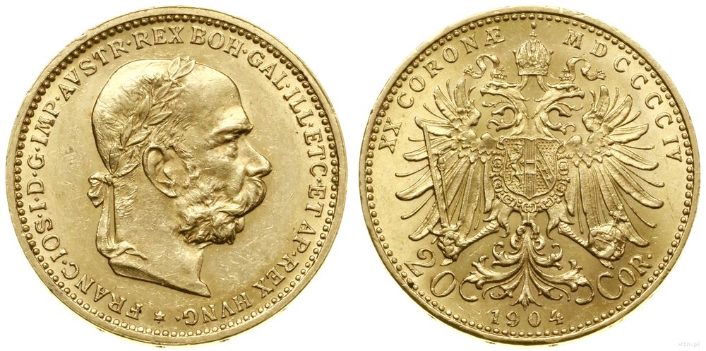 Austria, 20 koron, 1904