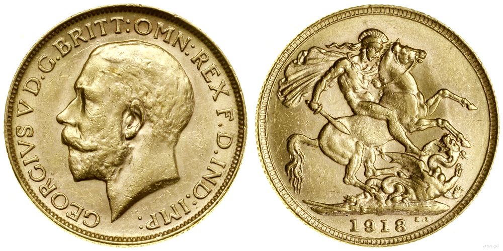 Australia, 1 funt (1 sovereign), 1918 P