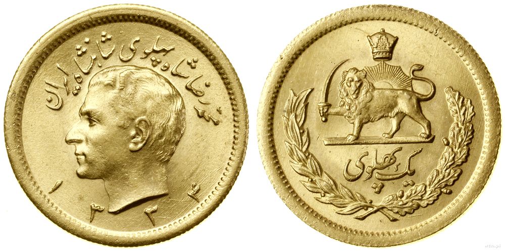 Persja (Iran), 1 pahlavi, 1334 SH (AD 1955)