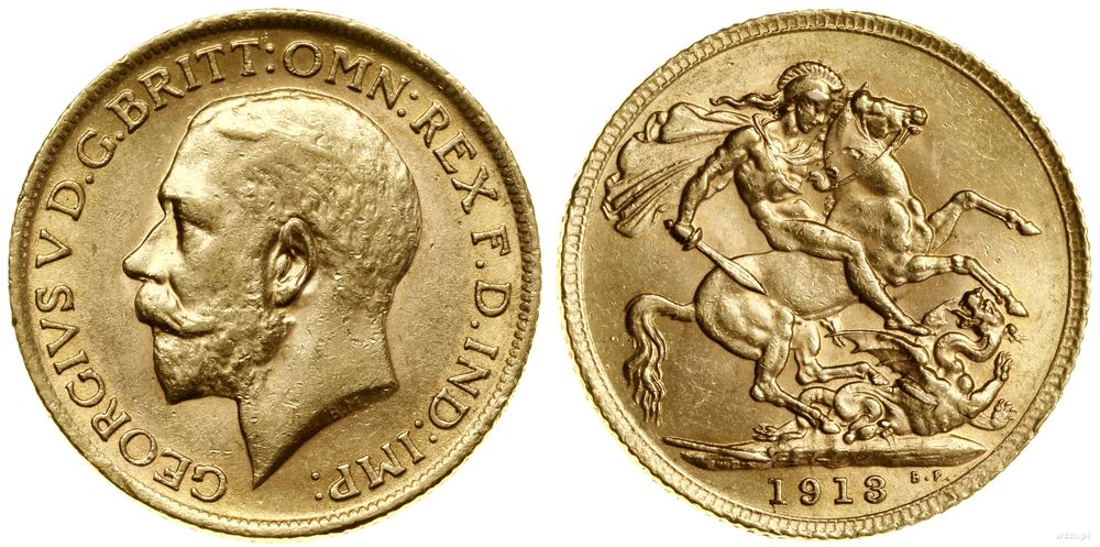 Wielka Brytania, 1 funt (1 sovereign), 1913