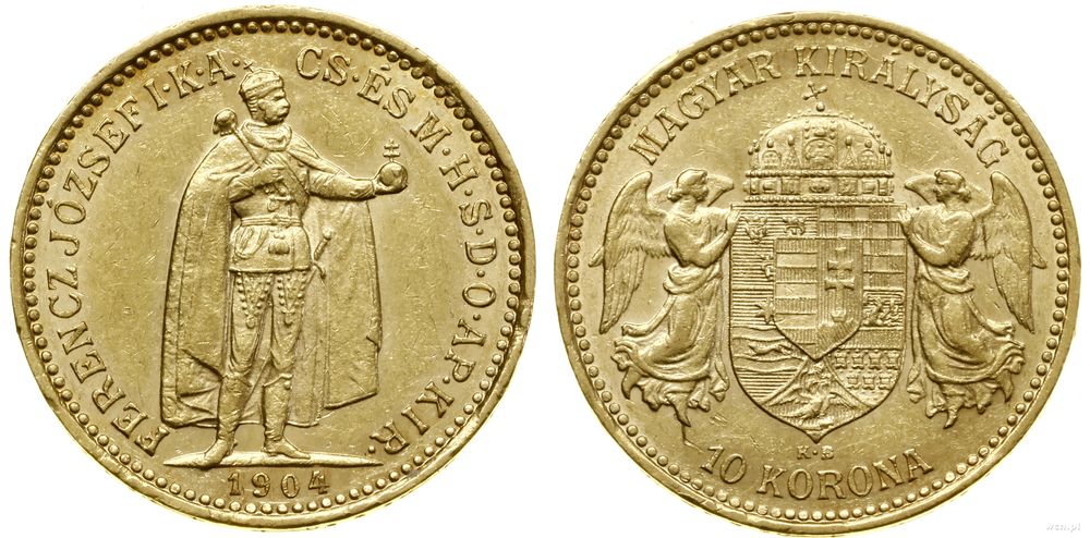 Węgry, 10 koron, 1904 KB