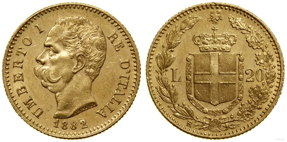 Włochy, 20 lirów, 1882 R
