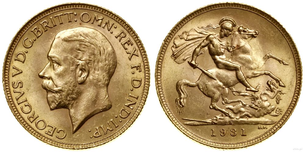 Republika Południowej Afryki, 1 funt (1 sovereign), 1931 SA